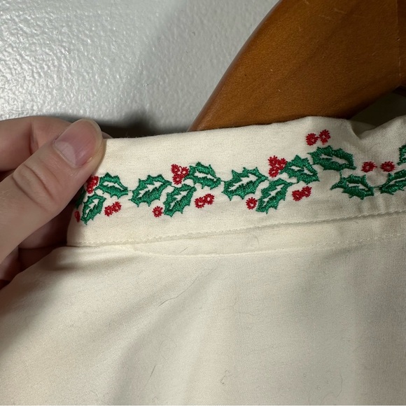 Karen Scott Vintage Cream Teddy Bear Holiday Button-Down Shirt NWT Size XL - Picture 17 of 17